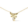 Diamond Accented Bumble Bee Pendant Necklace in 10K Yellow Gold, photo 4