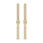 1/3 Ct. T.W. Bezel-Set Marquise Diamond Rectangular Hoop Earrings in 14K Yellow Gold, photo 1
