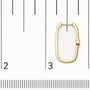 1/3 Ct. T.W. Bezel-Set Marquise Diamond Rectangular Hoop Earrings in 14K Yellow Gold, photo 5