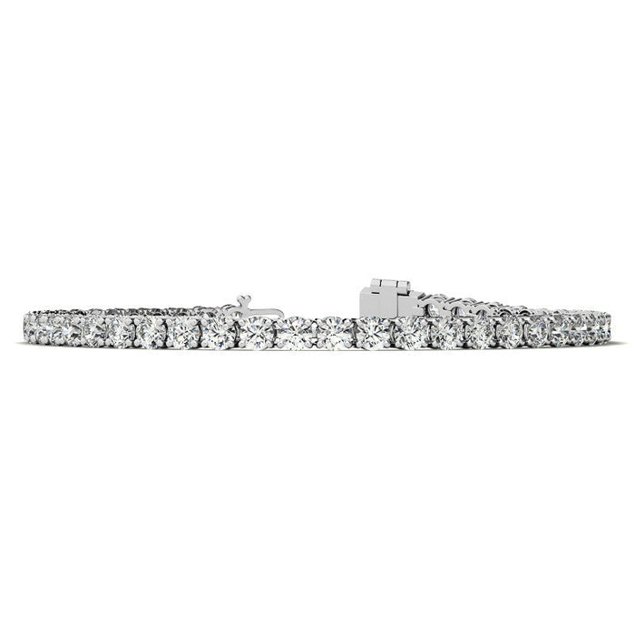 Pulsera tenis con diamantes cultivados en laboratorio de 6.5 CTW en oro de 14K, foto 4
