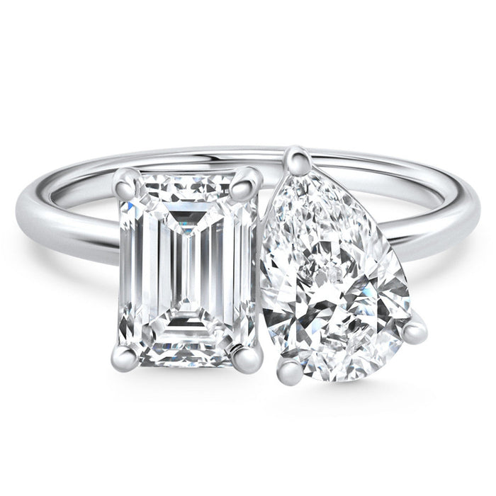3.50 CTW Toi Et Moi Lab-Grown Diamond Ring in 14K Gold, photo 2