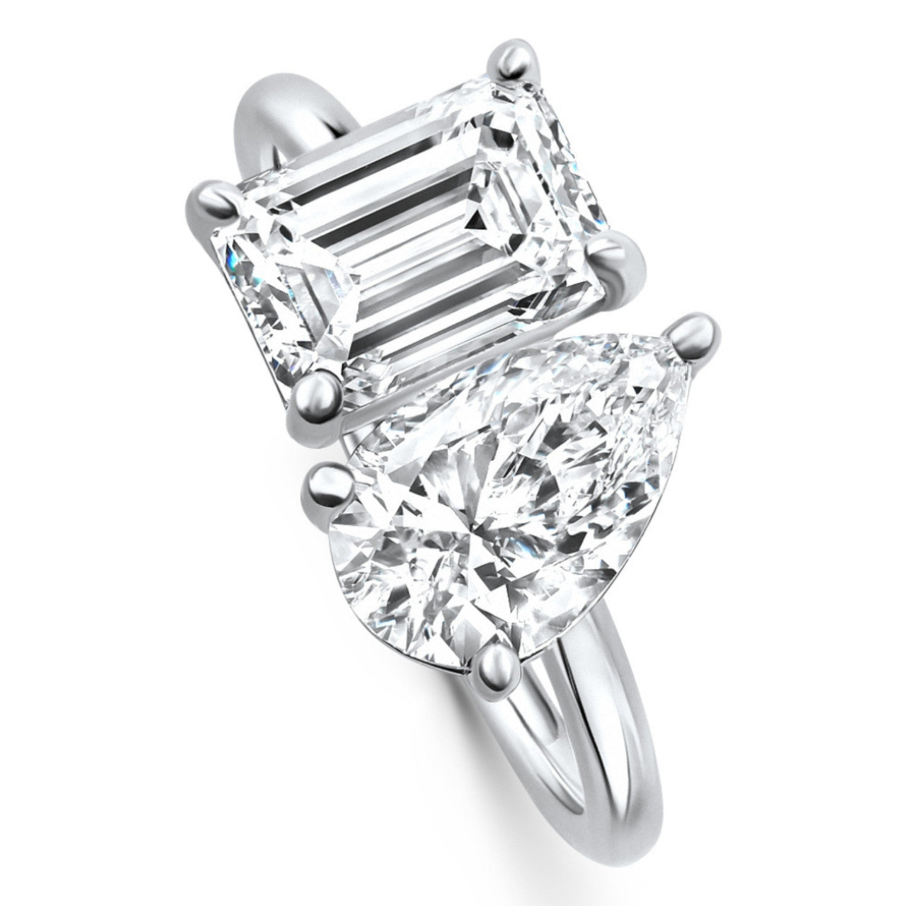 3.50 CTW Toi Et Moi Lab-Grown Diamond Ring in 14K Gold, photo 1
