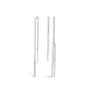 1/10 Ct. T.W. Diamond Threader Earrings in 10K White Gold, photo 4