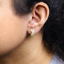 1/3 Ct. T.W. Diamond Criss Cross Huggie Hoop Earrings in 14K Yellow Gold, photo 3