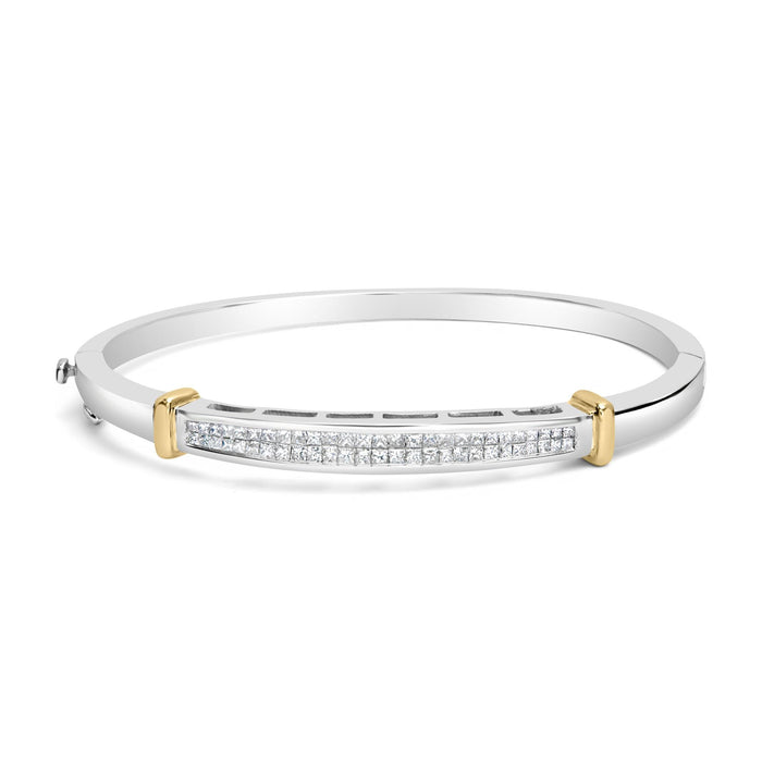 1 Ct. T.W. Princess-Cut Diamond Bangle in 14K Two-Tone Gold, photo 1
