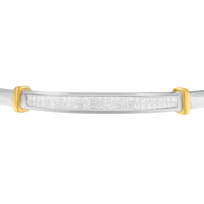 1 Ct. T.W. Princess-Cut Diamond Bangle in 14K Two-Tone Gold, photo 4