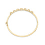 Brazalete rígido de bisel alterno con tanzanita ovalada de 5 mm y diamantes de 1/5 ct. p.t. en oro amarillo de 14K, foto 4