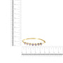 Brazalete rígido de bisel alterno con tanzanita ovalada de 5 mm y diamantes de 1/5 ct. p.t. en oro amarillo de 14K, foto 5