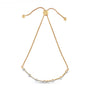 Pulsera bolo de eslabones deslizables con diamantes de 1/3 ct. p.t. en plata de ley bañada en oro de 14K, foto 1