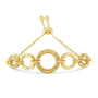 Diamond Accented Graduated Infinity Open Circle Adjustable Bolo Bracelet in 10K Yellow Gold over Sterling Silver, photo 1