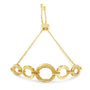Diamond Accented Graduated Infinity Open Circle Adjustable Bolo Bracelet in 10K Yellow Gold over Sterling Silver, photo 2