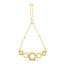Diamond Accented Graduated Infinity Open Circle Adjustable Bolo Bracelet in 10K Yellow Gold over Sterling Silver, photo 4