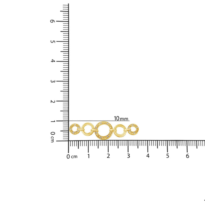 Diamond Accented Graduated Infinity Open Circle Adjustable Bolo Bracelet in 10K Yellow Gold over Sterling Silver, photo 6