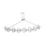 Pulsera bolo de corazón tejido con diamantes de 0.1 ct. p.t. en plata de ley, foto 2