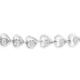 Pulsera bolo de corazón tejido con diamantes de 0.1 ct. p.t. en plata de ley, foto 5