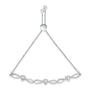 Pulsera bolo ajustable de corazón e infinito con detalle de diamante en plata de ley, color I-J, claridad I3, 4 pulg., foto 2