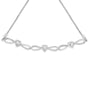 Pulsera bolo ajustable de corazón e infinito con detalle de diamante en plata de ley, color I-J, claridad I3, 4 pulg., foto 4