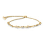 Pulsera bolo de eslabones de corazón y ola con detalle de diamante en plata de ley, foto 3