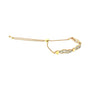 Pulsera bolo de onda y corazones con diamantes de 1/10 ct. p.t. en plata de ley bañada en oro amarillo de 14K, foto 2
