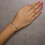 Pulsera bolo de onda y corazones con diamantes de 1/10 ct. p.t. en plata de ley bañada en oro amarillo de 14K, foto 3