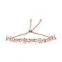 Pulsera bolo ajustable trenzada con engaste de canal y detalle de diamante en plata de ley, foto 3