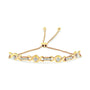 Pulsera bolo ajustable trenzada con engaste de canal y detalle de diamante en plata de ley, foto 4