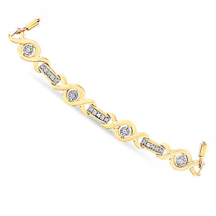 Pulsera bolo ajustable trenzada con engaste de canal y detalle de diamante en plata de ley, foto 10