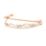 Diamond Accent Alternating Swirl Link Bolo Bracelet in Sterling Silver, photo 6