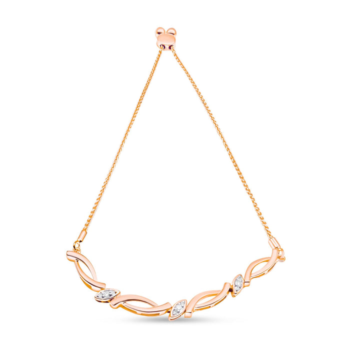 Diamond Accent Alternating Swirl Link Bolo Bracelet in Sterling Silver, photo 12