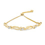 Diamond Accent Alternating Swirl Link Bolo Bracelet in Sterling Silver, photo 2