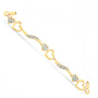 Pulsera bolo ajustable de onda y corazones con diamantes de 1/10 ct. p.t. en plata de ley, foto 7
