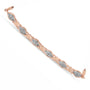 Pulsera bolo de eslabones alternos en forma de marquesa y corazón con detalle de diamante en plata de ley, foto 13