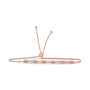 Pulsera bolo de eslabones alternos en forma de marquesa y corazón con detalle de diamante en plata de ley, foto 15