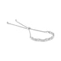 Pulsera bolo de eslabones alternos en forma de marquesa y corazón con detalle de diamante en plata de ley, foto 10