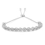 Pulsera bolo con diamantes de 0.1 ct. p.t. en plata de ley, foto 1