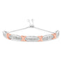 1/4 Ct. T.W. Round-Cut Diamond X and Tapered Bar Miracle-Set Bolo Bracelet in Sterling Silver, photo 1