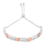 1/4 Ct. T.W. Round-Cut Diamond X and Tapered Bar Miracle-Set Bolo Bracelet in Sterling Silver, photo 2