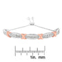 1/4 Ct. T.W. Round-Cut Diamond X and Tapered Bar Miracle-Set Bolo Bracelet in Sterling Silver, photo 6