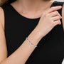 1/10 Ct. T.W. Diamond X Link Bolo Bracelet in Sterling Silver, photo 3