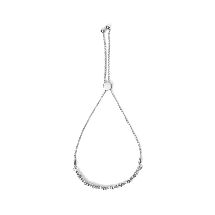 Pulsera bolo ajustable de eslabones marquesa con diamantes de 1/4 ct. p.t. en plata de ley, foto 10
