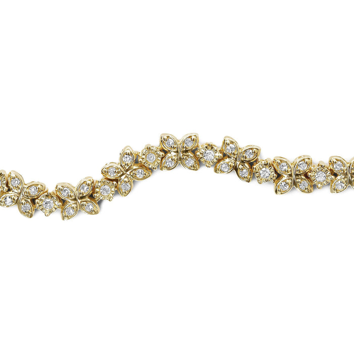 Pulsera bolo ajustable de eslabones marquesa con diamantes de 1/4 ct. p.t. en plata de ley, foto 3