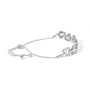 Pulsera bolo ajustable de eslabones de corazón alternados con diamantes de 1/2 ct. p.t. en plata de ley, foto 2