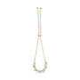 Pulsera bolo de corazones de lado con diamantes de 1/2 ct. p.t. en plata de ley bañada en oro amarillo, foto 2