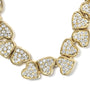 Pulsera bolo de corazones de lado con diamantes de 1/2 ct. p.t. en plata de ley bañada en oro amarillo, foto 4