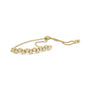 Pulsera bolo de corazones de lado con diamantes de 1/2 ct. p.t. en plata de ley bañada en oro amarillo, foto 7
