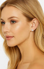 Half Carat Princess Cut Cubic Zirconia Stud Earrings, photo 5