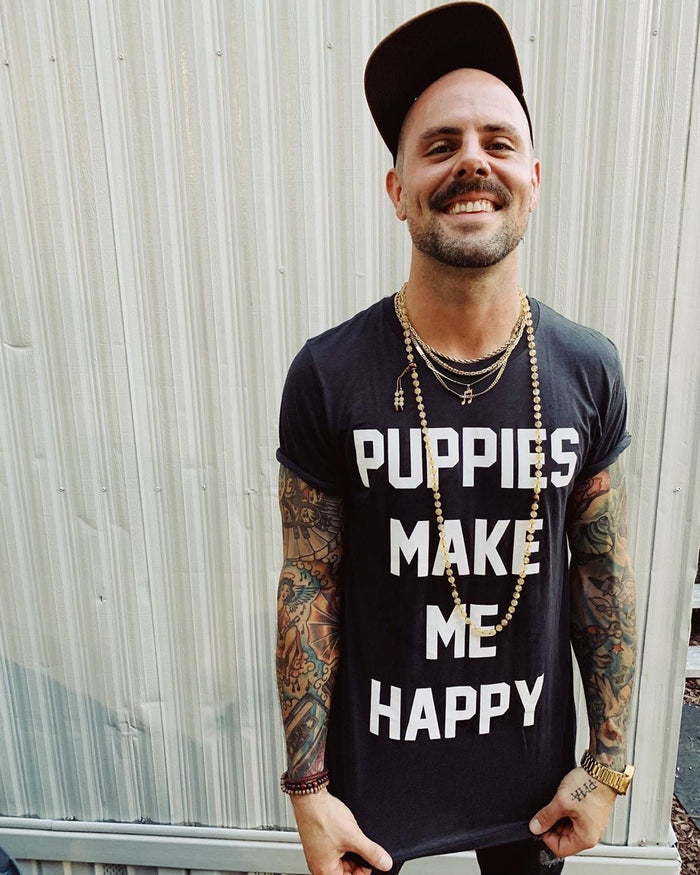Puppies Make Me Happy Unisex Tee