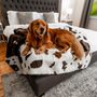 PupProtector Waterproof Throw Blanket, Brown Faux Cowhide, photo 11