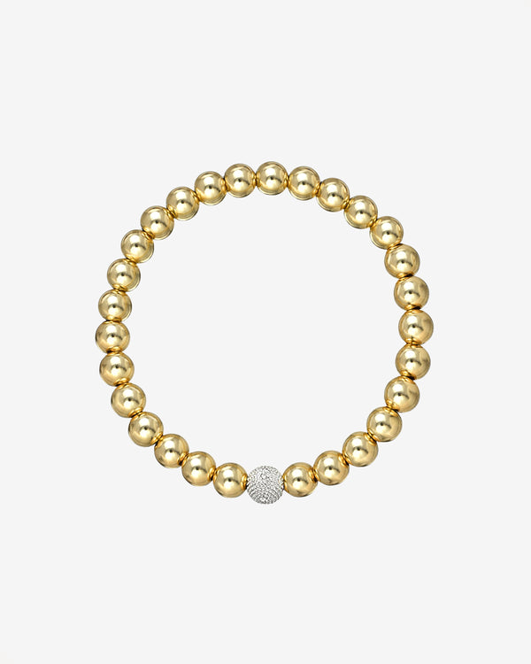 6 mm Diamond Bead Stretch Bracelet, photo 1