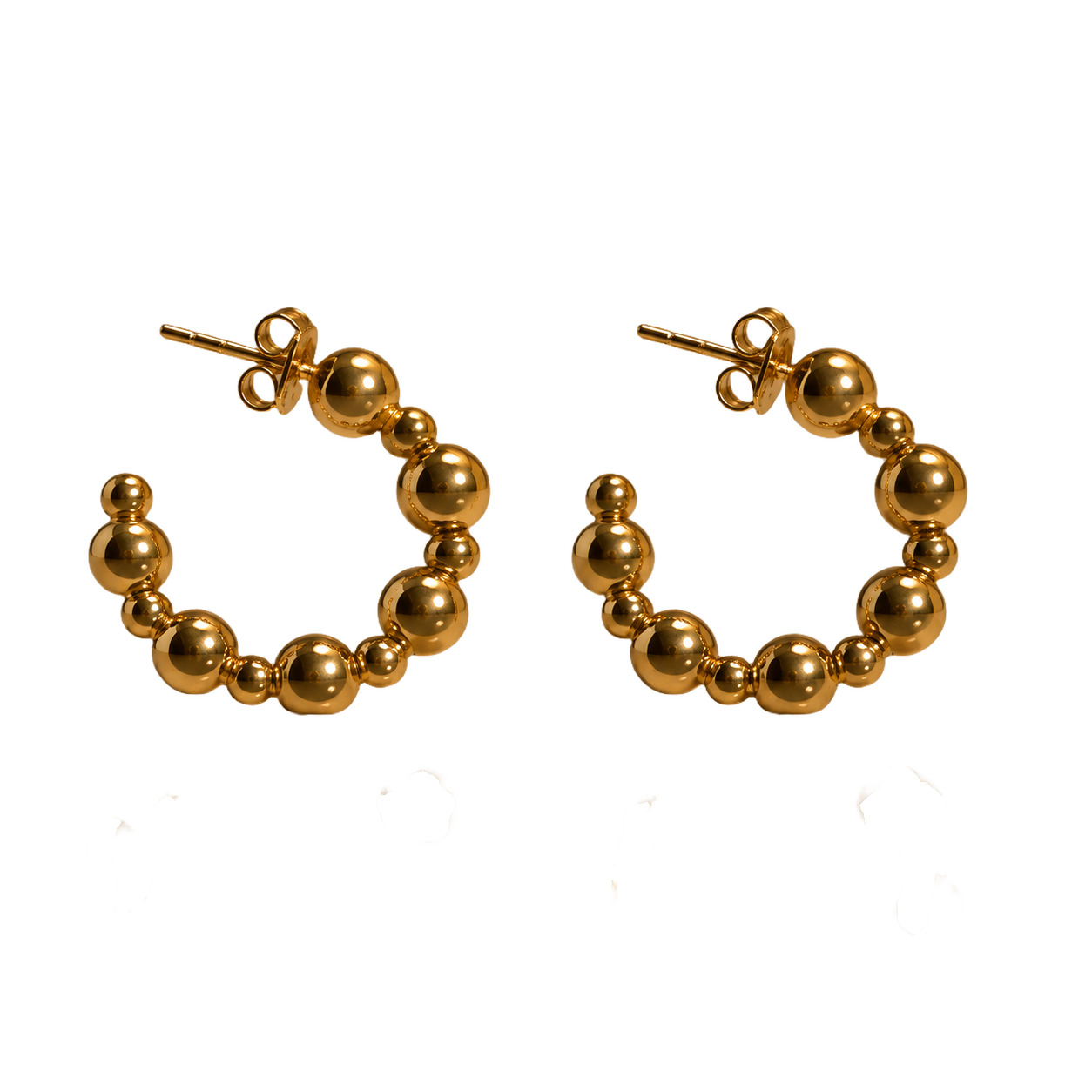 Aretes de aro Beaded, foto 1